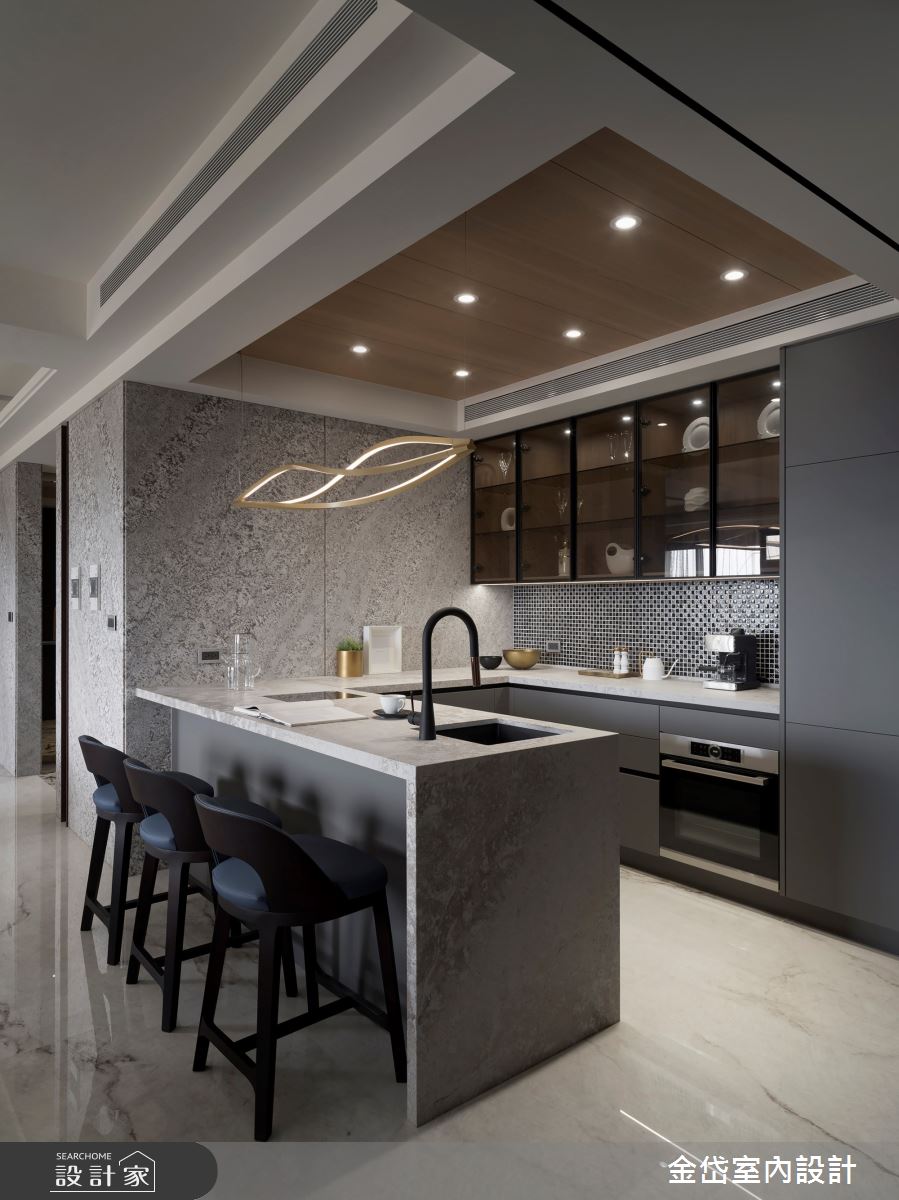 64坪毛胚屋＿現代風廚房中島案例圖片＿金岱室內裝修有限公司＿金岱_常殷峰澤 王公館_現代風之18