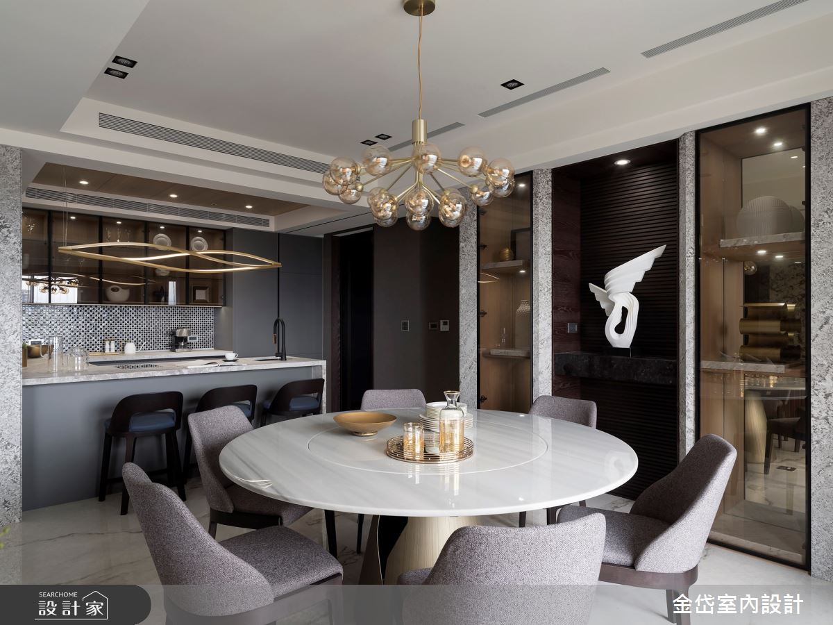64坪毛胚屋＿現代風餐廳廚房中島案例圖片＿金岱室內裝修有限公司＿金岱_常殷峰澤 王公館_現代風之13