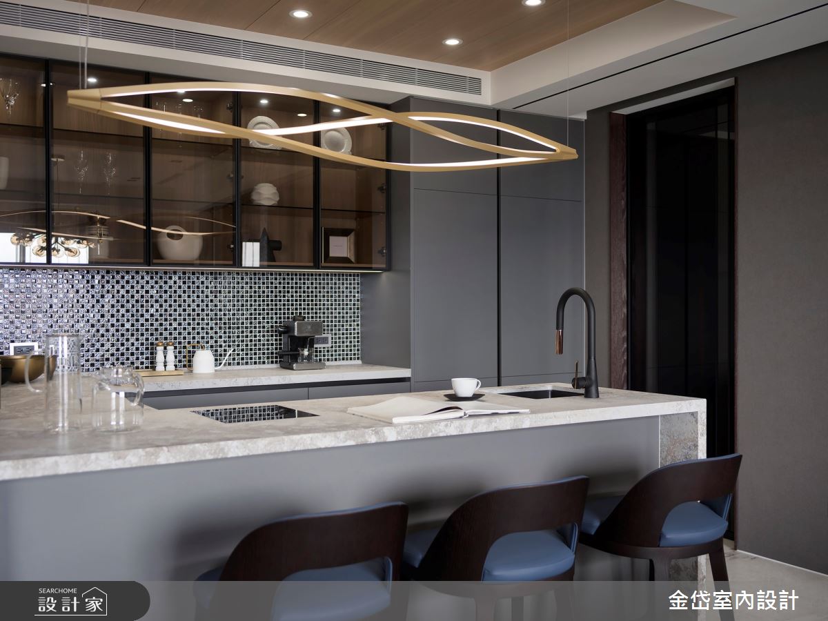 64坪毛胚屋＿現代風廚房中島案例圖片＿金岱室內裝修有限公司＿金岱_常殷峰澤 王公館_現代風之17