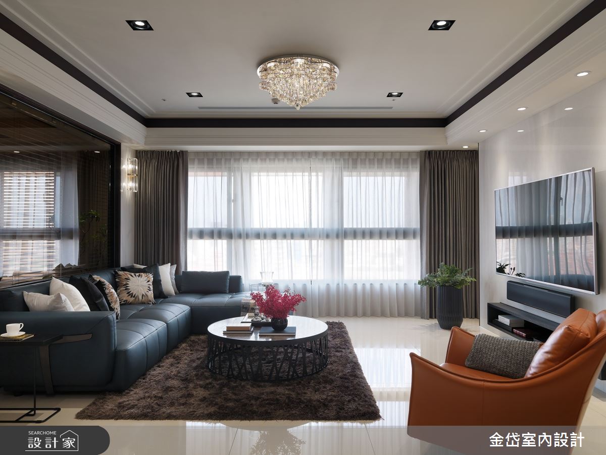 50坪新成屋(5年以下)＿混搭風客廳案例圖片＿金岱室內裝修有限公司＿金岱_吉美一品花園 林公館_混搭風之4