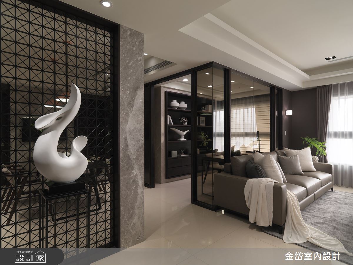 40坪新成屋(5年以下)＿現代風客廳案例圖片＿金岱室內裝修有限公司＿金岱_吉美一品花園 曾公館_現代風之3