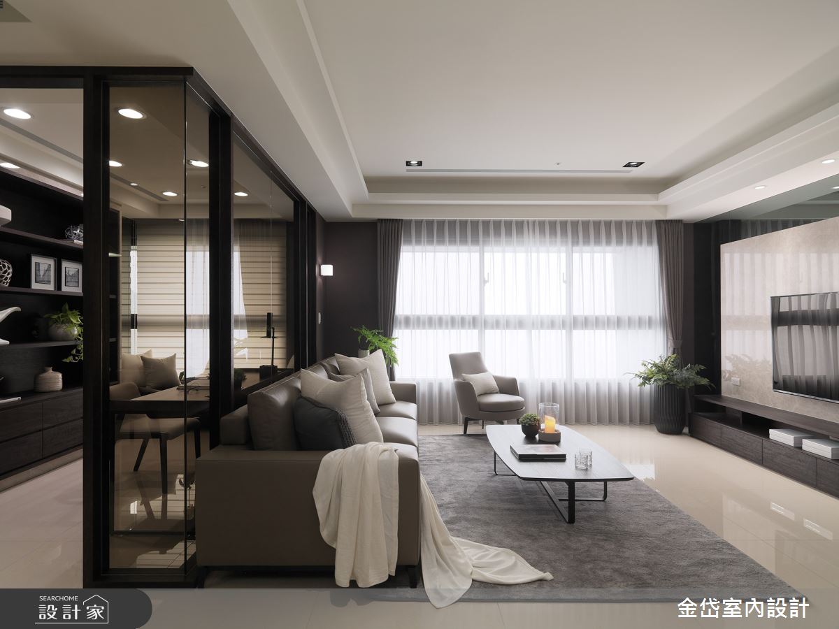 40坪新成屋(5年以下)＿現代風客廳案例圖片＿金岱室內裝修有限公司＿金岱_吉美一品花園 曾公館_現代風之4
