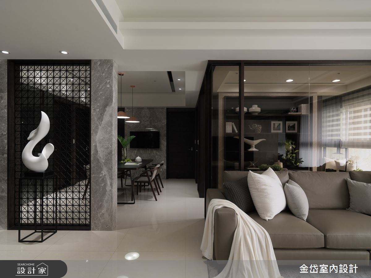 40坪新成屋(5年以下)＿現代風客廳案例圖片＿金岱室內裝修有限公司＿金岱_吉美一品花園 曾公館_現代風之10