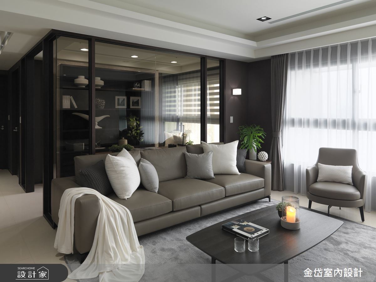 40坪新成屋(5年以下)＿現代風客廳案例圖片＿金岱室內裝修有限公司＿金岱_吉美一品花園 曾公館_現代風之8