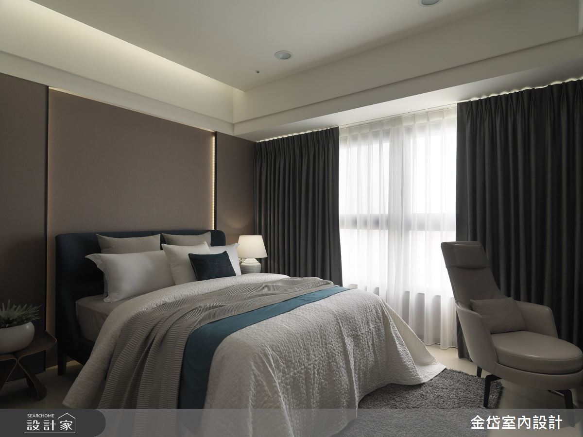 40坪新成屋(5年以下)＿現代風臥室案例圖片＿金岱室內裝修有限公司＿金岱_吉美一品花園 曾公館_現代風之18