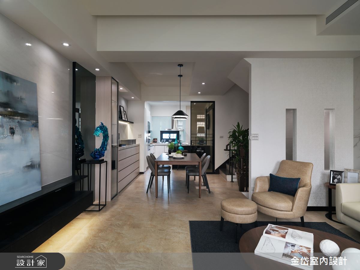 60坪新成屋(5年以下)＿現代風客廳餐廳案例圖片＿金岱室內裝修有限公司＿金岱_透天宅 徐公館_現代風之5