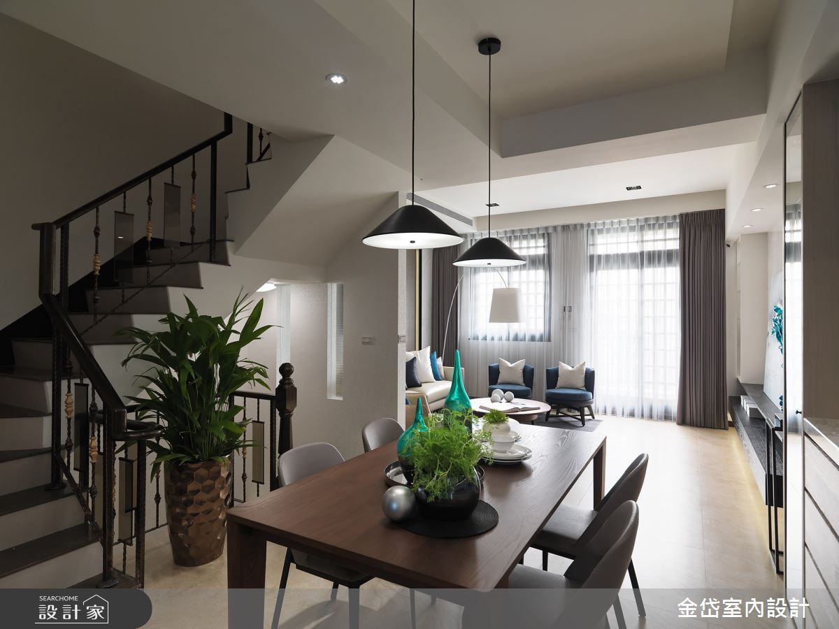 60坪新成屋(5年以下)＿現代風餐廳樓梯案例圖片＿金岱室內裝修有限公司＿金岱_透天宅 徐公館_現代風之11