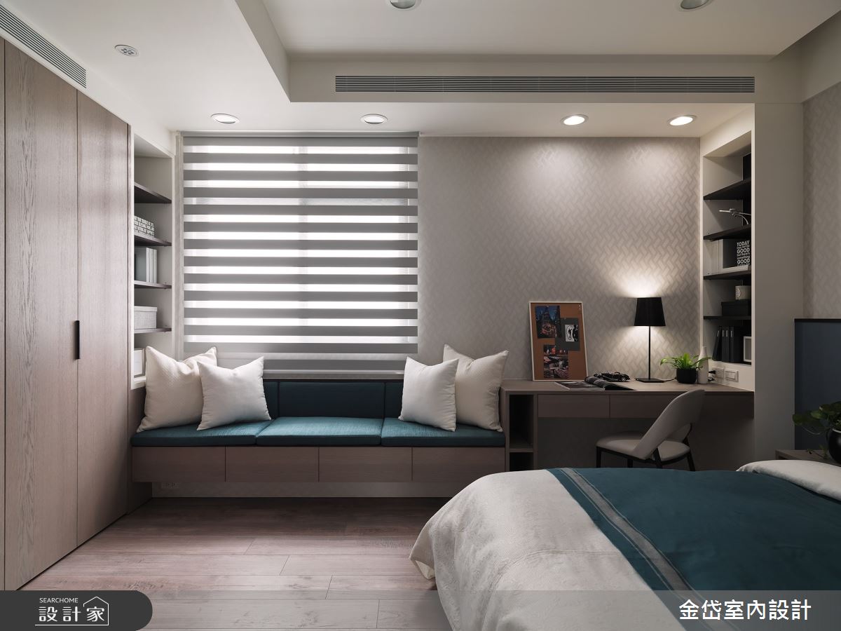 60坪新成屋(5年以下)＿現代風臥室臥榻案例圖片＿金岱室內裝修有限公司＿金岱_透天宅 徐公館_現代風之14