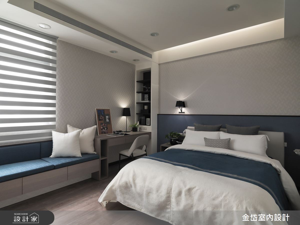60坪新成屋(5年以下)＿現代風臥室臥榻案例圖片＿金岱室內裝修有限公司＿金岱_透天宅 徐公館_現代風之15