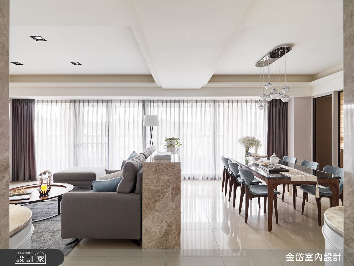 58坪新成屋(5年以下)＿新古典客廳餐廳案例圖片＿金岱室內裝修有限公司＿金岱_城上城 楊公館_新古典之5