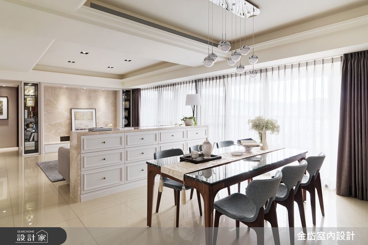 58坪新成屋(5年以下)＿新古典餐廳案例圖片＿金岱室內裝修有限公司＿金岱_城上城 楊公館_新古典之6