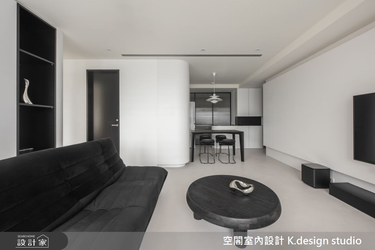 25坪新成屋(5年以下)＿混搭風客廳案例圖片＿空閣室內設計 K.design studio＿空閣_10灰偕之11
