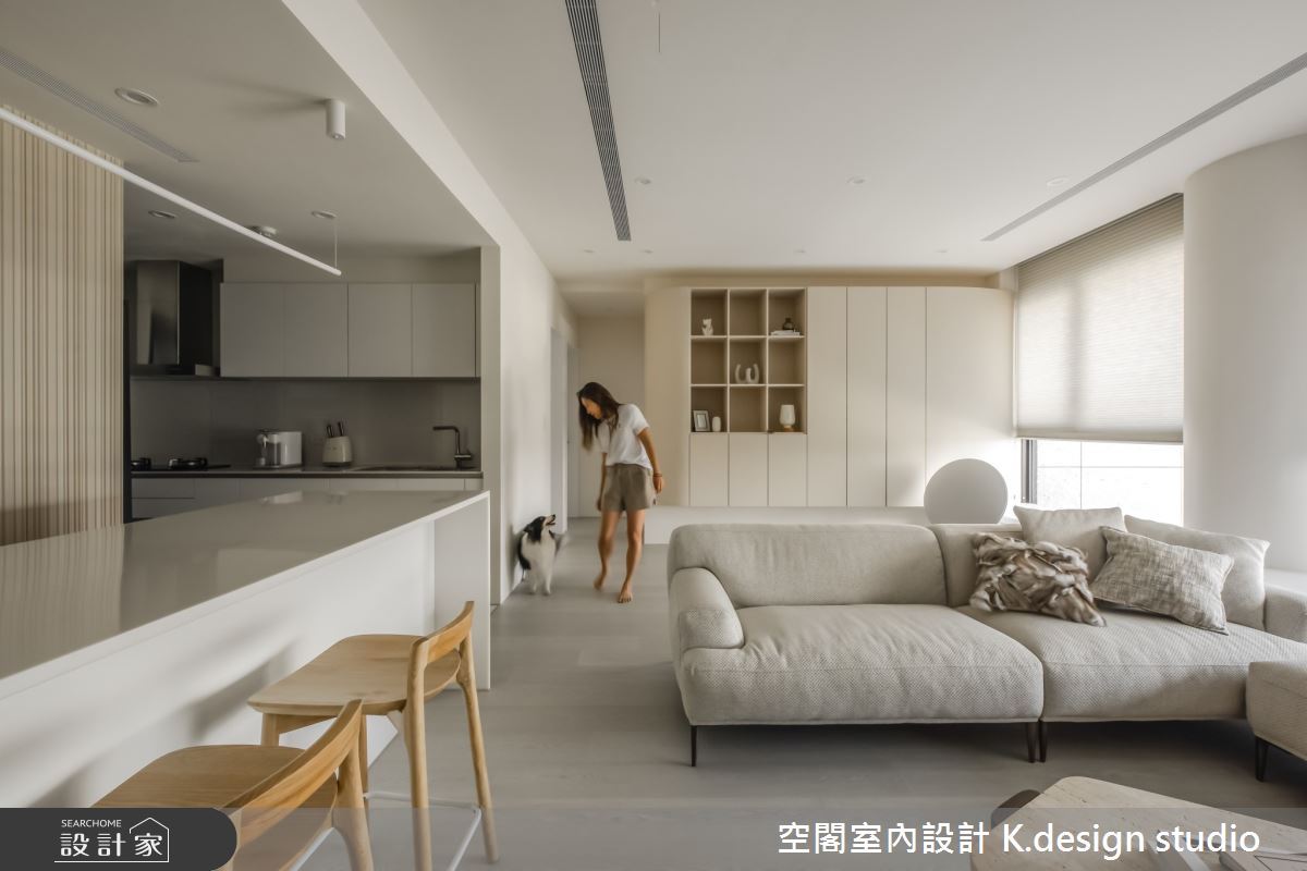 35坪新成屋(5年以下)＿混搭風客廳餐廳廚房中島案例圖片＿空閣室內設計 K.design studio＿空閣_12秋顏之7