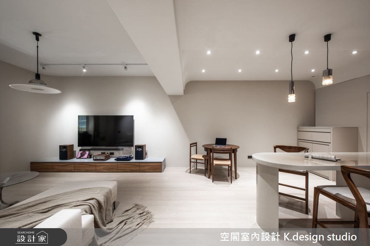 26坪老屋(31~40年)＿混搭風客廳餐廳中島案例圖片＿空閣室內設計 K.design studio＿空閣_14憶之5