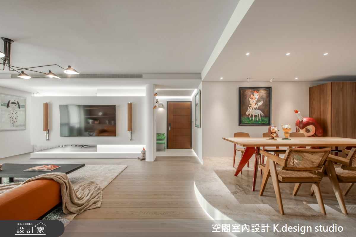 80坪中古屋(5~15年)＿混搭風玄關客廳餐廳案例圖片＿空閣室內設計 K.design studio＿空閣_21吾寂之3