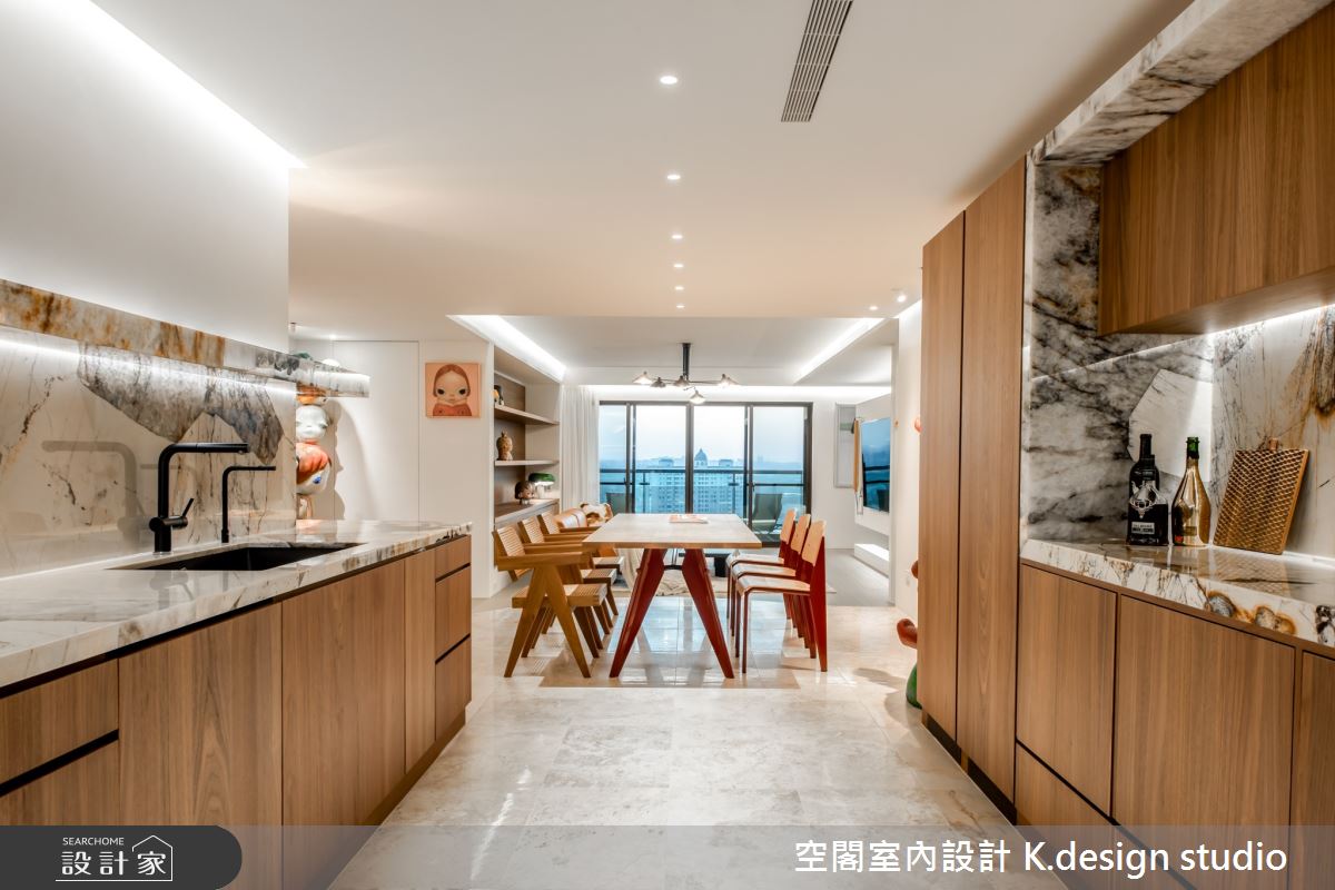 80坪中古屋(5~15年)＿混搭風餐廳廚房案例圖片＿空閣室內設計 K.design studio＿空閣_21吾寂之18