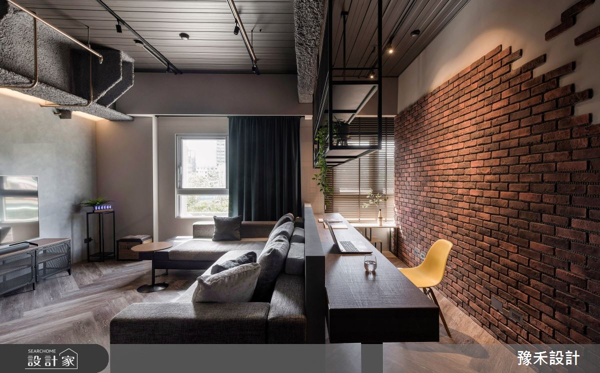 28坪預售屋＿工業風客廳書房案例圖片＿豫禾設計＿豫禾_公爵之6