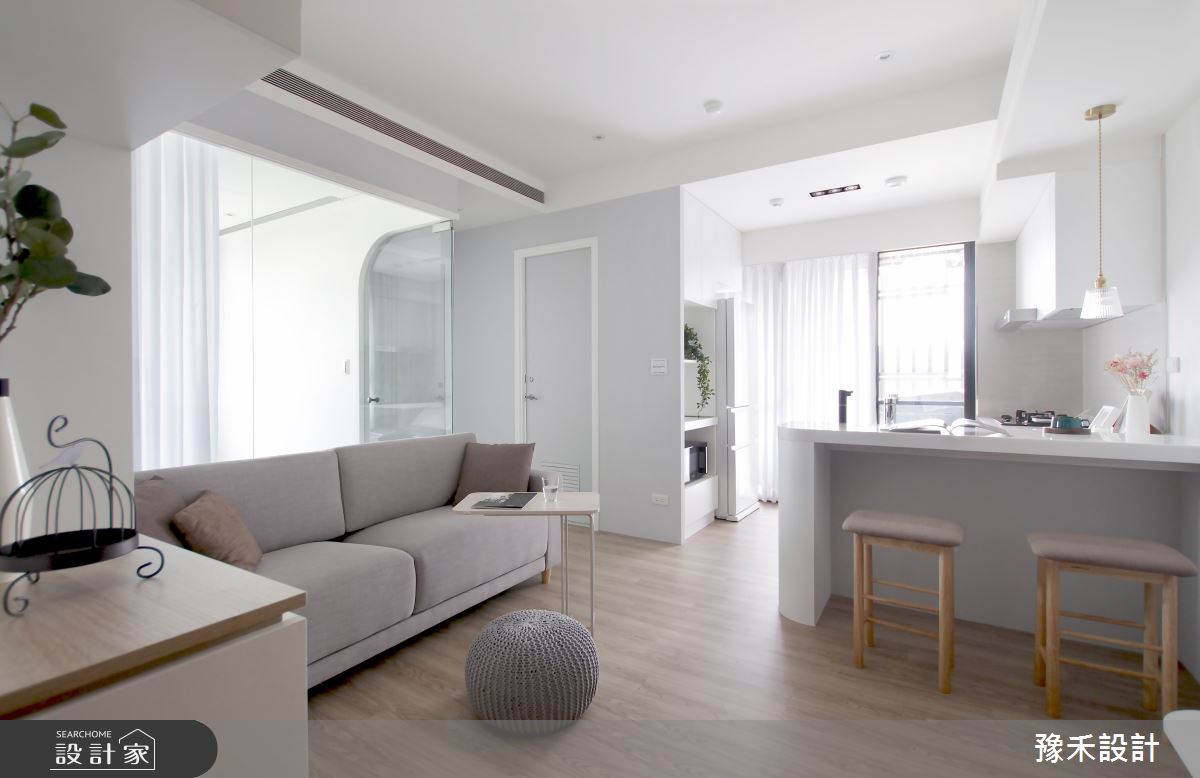 11坪新成屋(5年以下)＿北歐風客廳吧檯中島案例圖片＿豫禾設計＿豫禾_框線之1