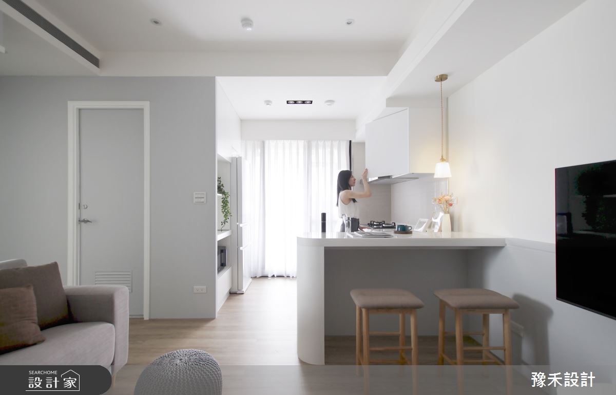 11坪新成屋(5年以下)＿北歐風客廳吧檯中島案例圖片＿豫禾設計＿豫禾_框線之4
