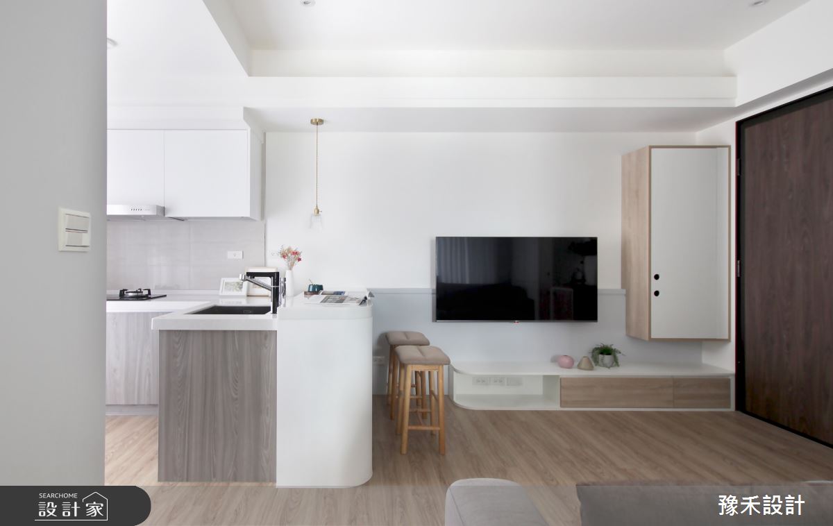 11坪新成屋(5年以下)＿北歐風客廳吧檯中島案例圖片＿豫禾設計＿豫禾_框線之6