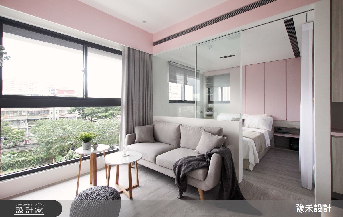 預售屋＿北歐風客廳案例圖片＿豫禾設計＿豫禾_PINK!CAKE!之6