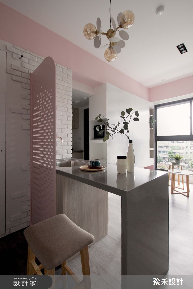 預售屋＿北歐風餐廳吧檯案例圖片＿豫禾設計＿豫禾_PINK!CAKE!之11