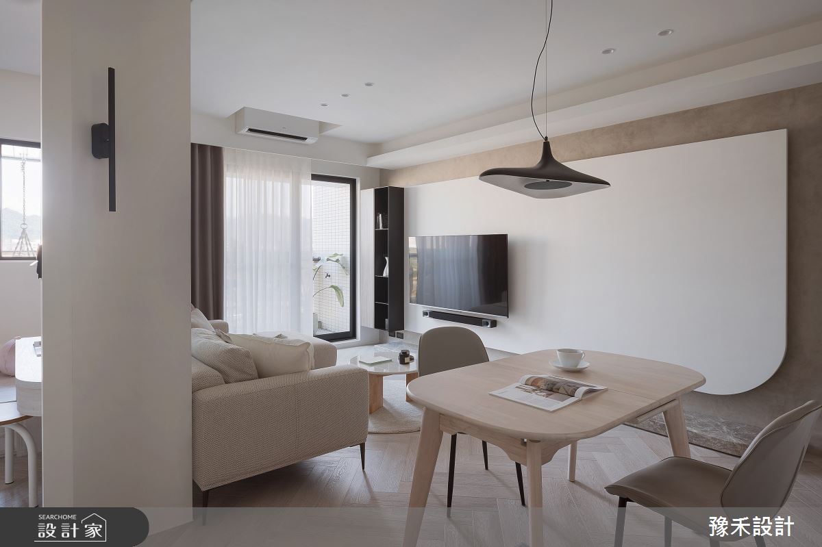 23坪新成屋(5年以下)＿侘寂風客廳餐廳案例圖片＿豫禾設計＿豫禾_婉婉之14