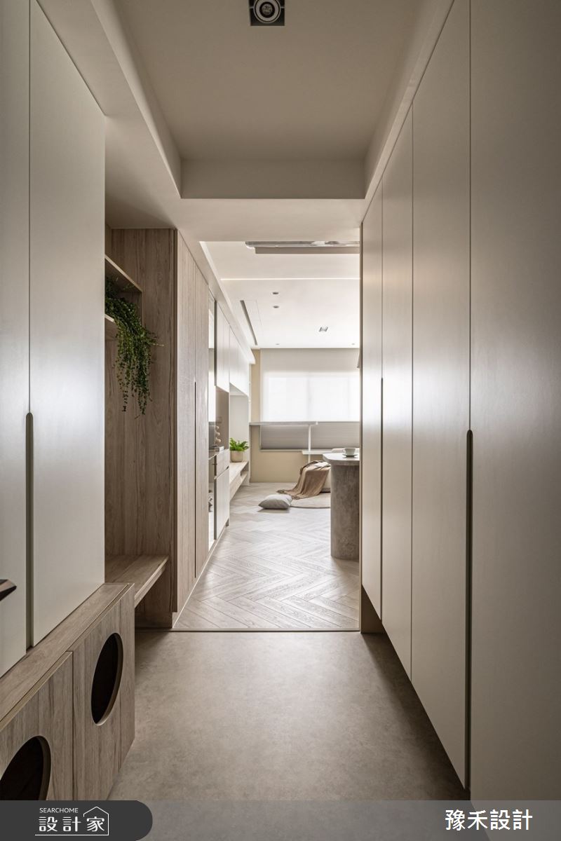 18坪新成屋(5年以下)＿侘寂風玄關案例圖片＿豫禾設計＿豫禾_微暮。揉稔侘寂之3