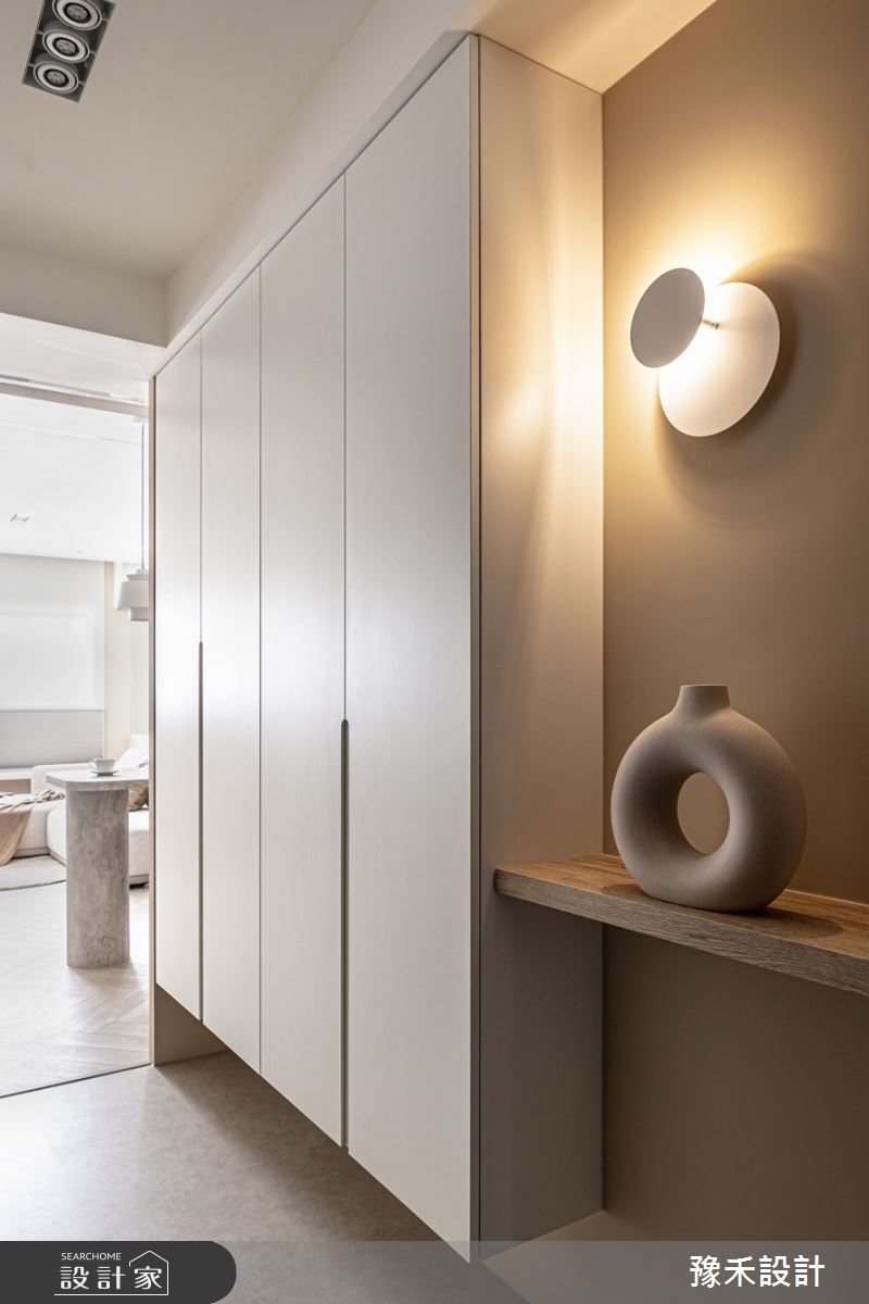 18坪新成屋(5年以下)＿侘寂風玄關案例圖片＿豫禾設計＿豫禾_微暮。揉稔侘寂之4