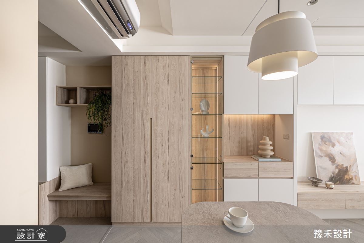 18坪新成屋(5年以下)＿侘寂風玄關餐廳案例圖片＿豫禾設計＿豫禾_微暮。揉稔侘寂之2