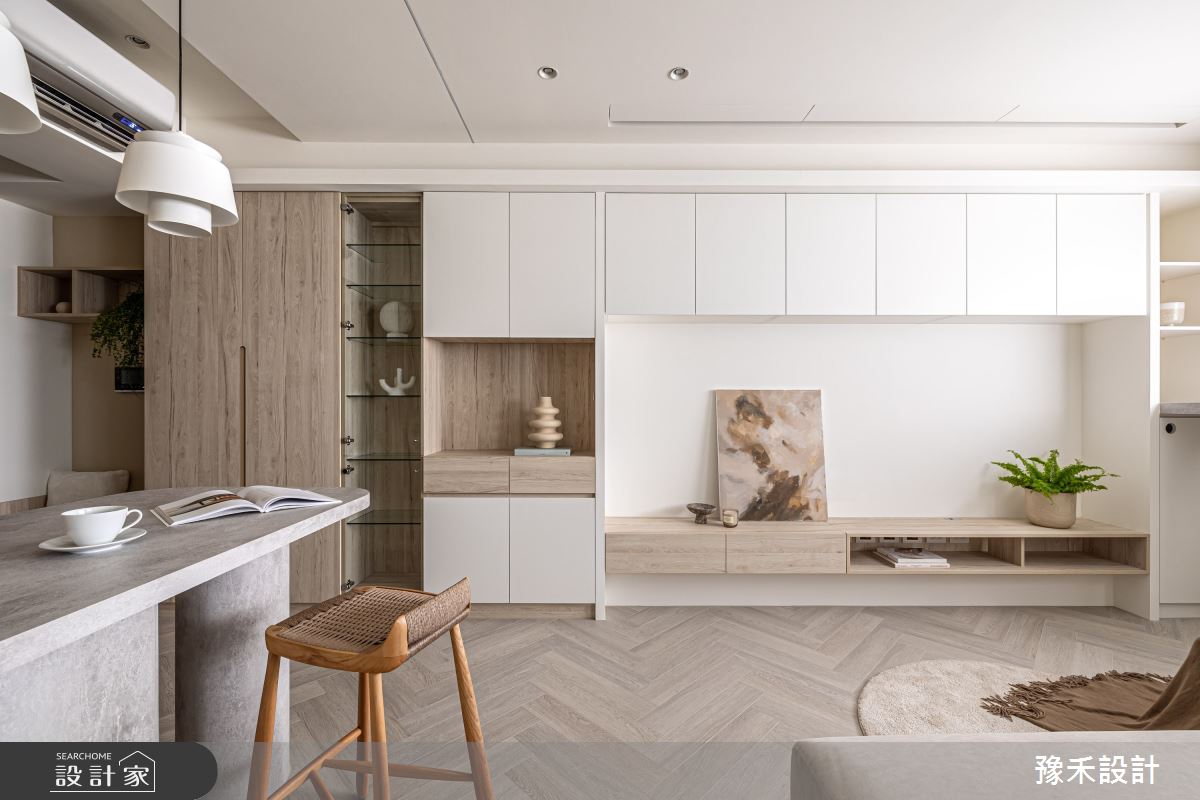 18坪新成屋(5年以下)＿侘寂風客廳餐廳案例圖片＿豫禾設計＿豫禾_微暮。揉稔侘寂之7