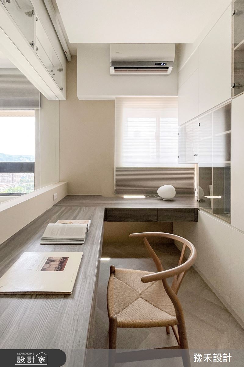 18坪新成屋(5年以下)＿侘寂風書房工作區案例圖片＿豫禾設計＿豫禾_微暮。揉稔侘寂之14