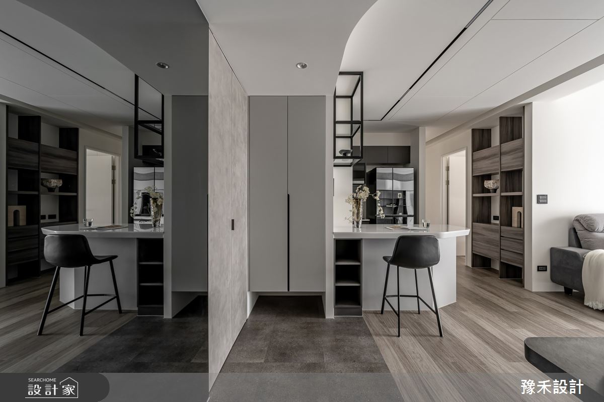 22坪預售屋＿現代風玄關餐廳吧檯中島案例圖片＿豫禾設計＿豫禾_墨云之1