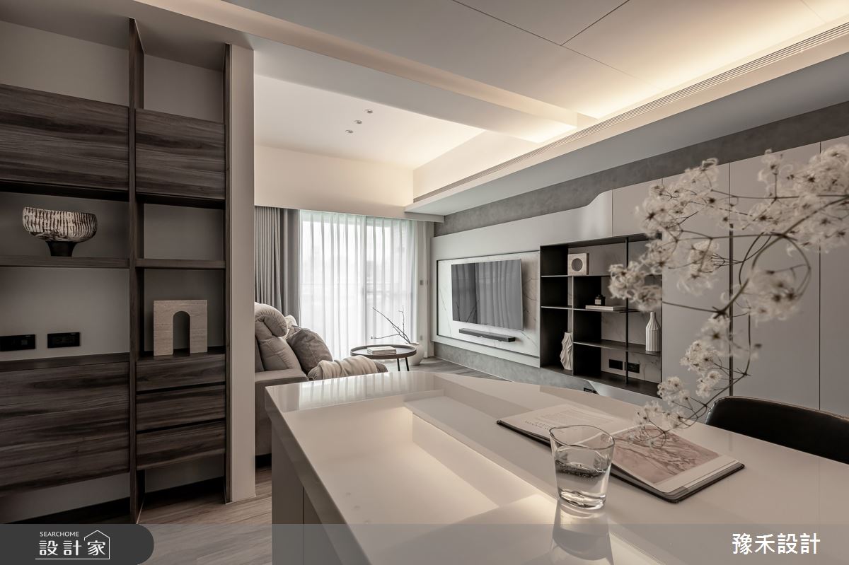 22坪預售屋＿現代風客廳餐廳吧檯中島案例圖片＿豫禾設計＿豫禾_墨云之6