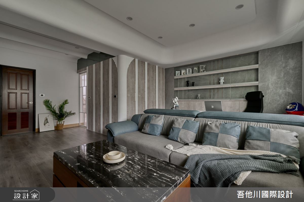 28坪新成屋(5年以下)＿混搭風客廳書房案例圖片＿吾他川室內設計＿吾他川_田中央_新竹北區之5