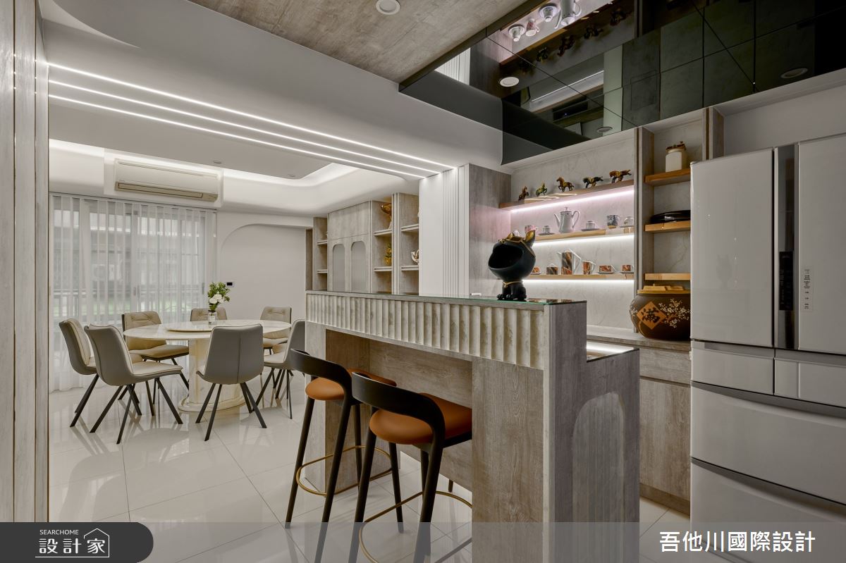 28坪新成屋(5年以下)＿混搭風餐廳吧檯案例圖片＿吾他川室內設計＿吾他川_田中央_新竹北區之10