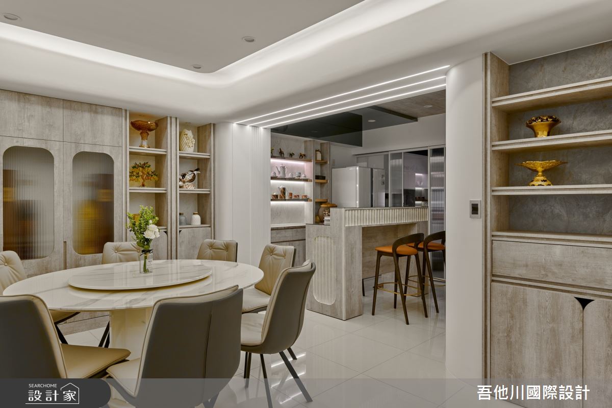 28坪新成屋(5年以下)＿混搭風餐廳吧檯案例圖片＿吾他川室內設計＿吾他川_田中央_新竹北區之11