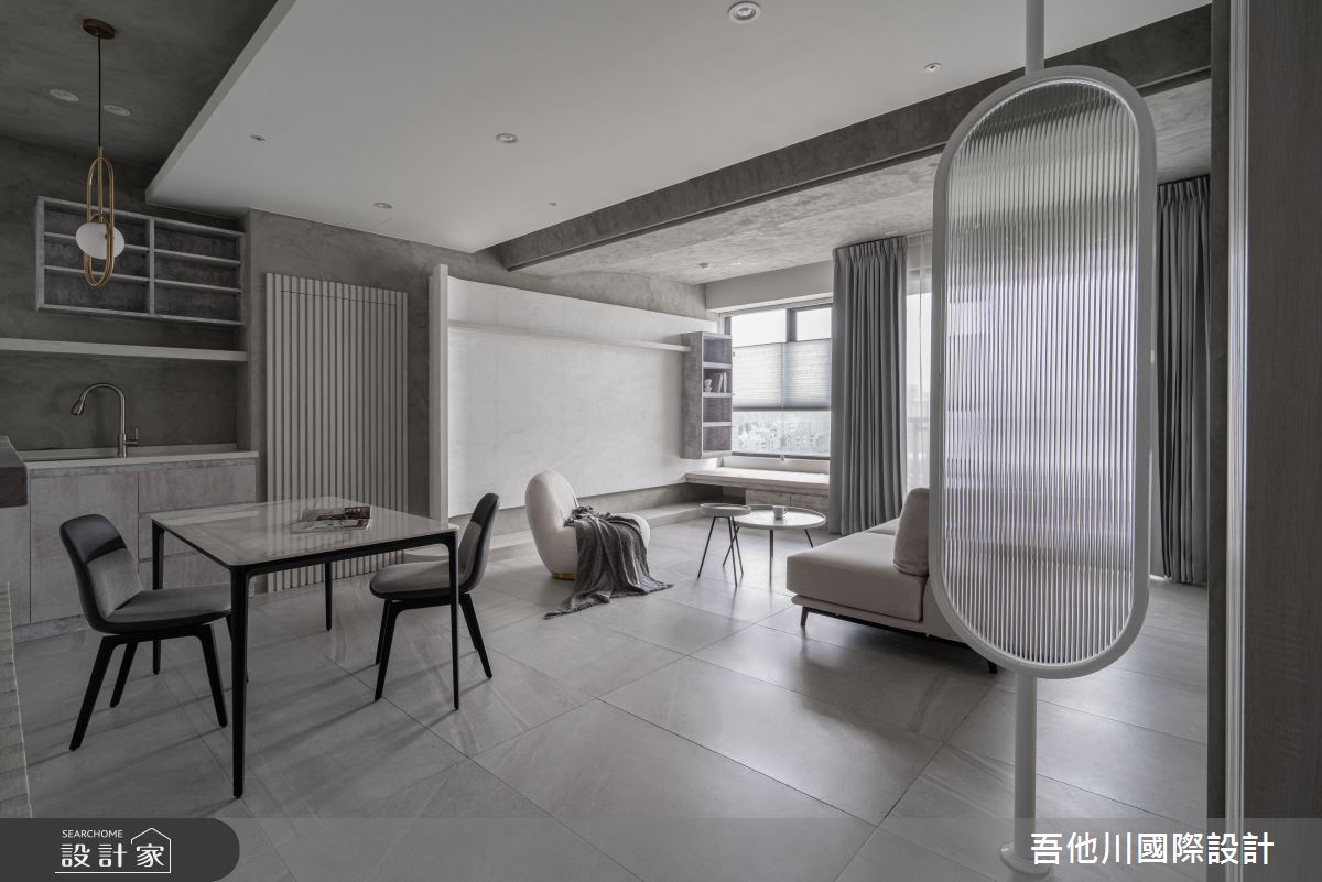 28坪新成屋(5年以下)＿混搭風客廳餐廳案例圖片＿吾他川室內設計＿吾他川_新生_新竹東區之1