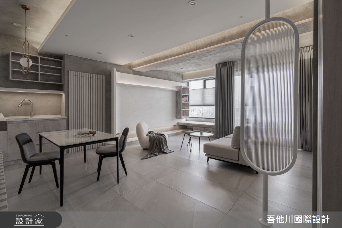 28坪新成屋(5年以下)＿混搭風客廳餐廳案例圖片＿吾他川室內設計＿吾他川_新生_新竹東區之2