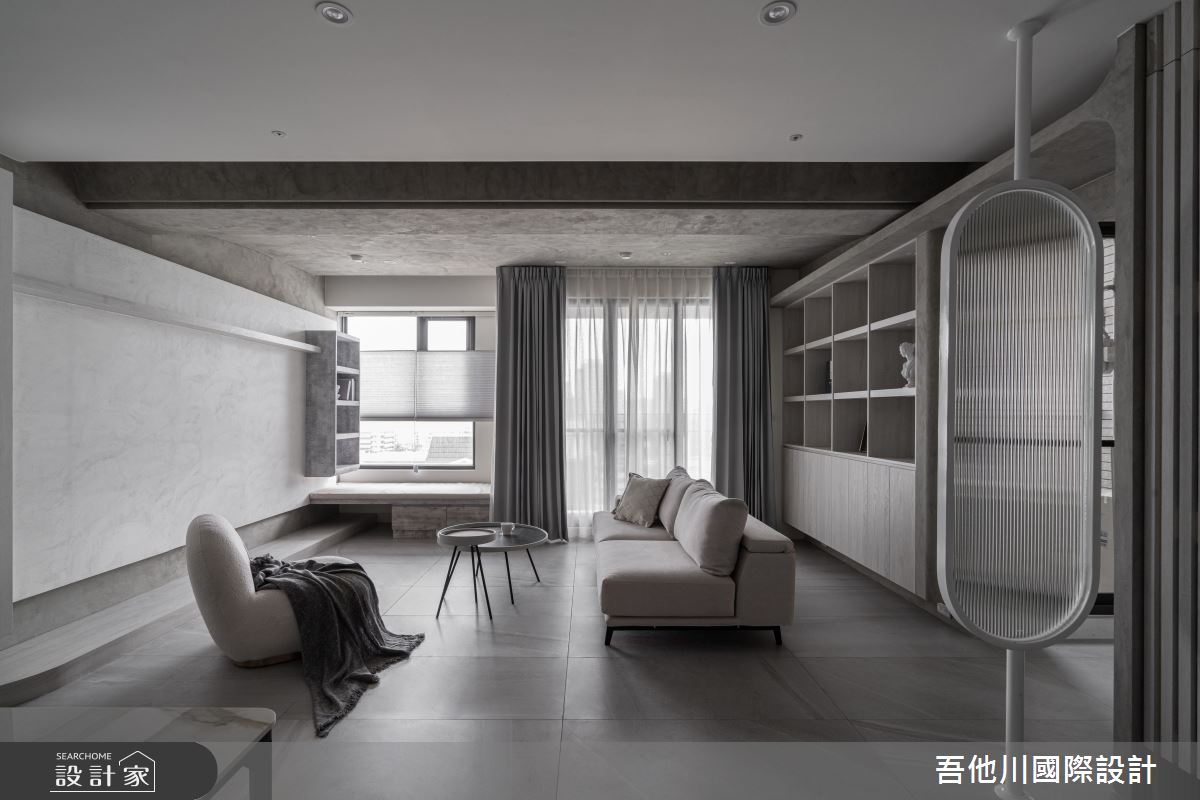 28坪新成屋(5年以下)＿混搭風客廳案例圖片＿吾他川室內設計＿吾他川_新生_新竹東區之3