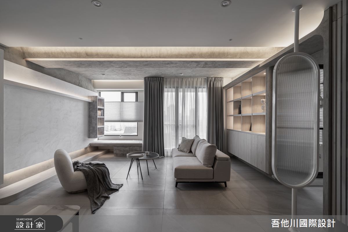 28坪新成屋(5年以下)＿混搭風客廳案例圖片＿吾他川室內設計＿吾他川_新生_新竹東區之4