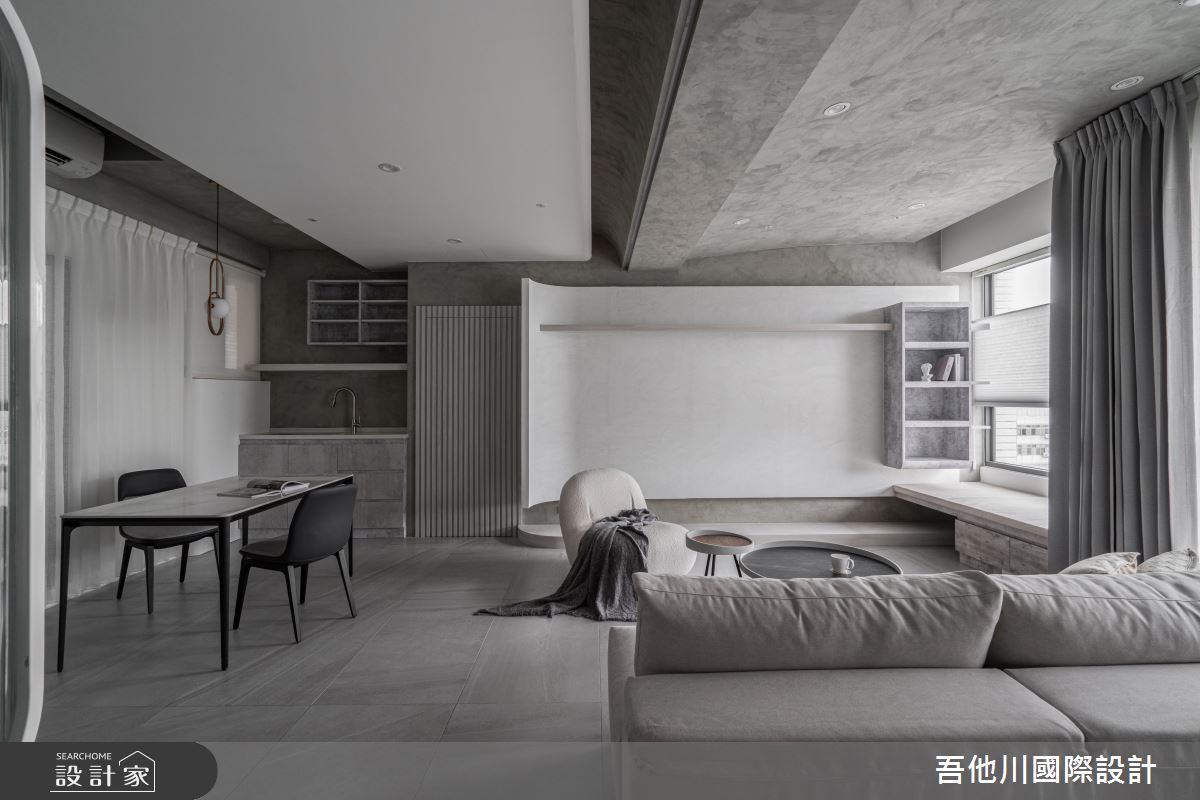 28坪新成屋(5年以下)＿混搭風客廳餐廳案例圖片＿吾他川室內設計＿吾他川_新生_新竹東區之5