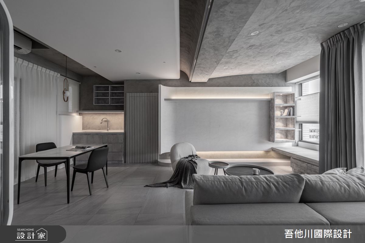 28坪新成屋(5年以下)＿混搭風客廳餐廳案例圖片＿吾他川室內設計＿吾他川_新生_新竹東區之6