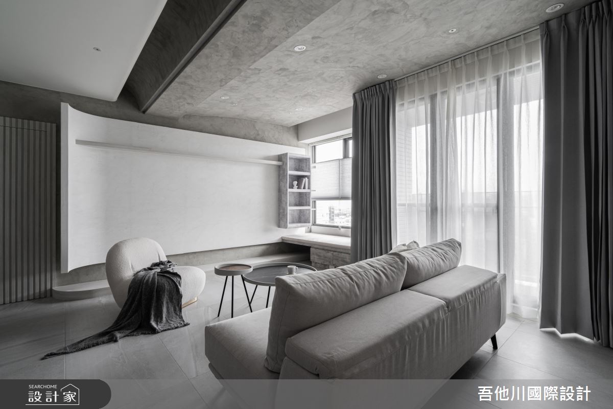 28坪新成屋(5年以下)＿混搭風客廳案例圖片＿吾他川室內設計＿吾他川_新生_新竹東區之8