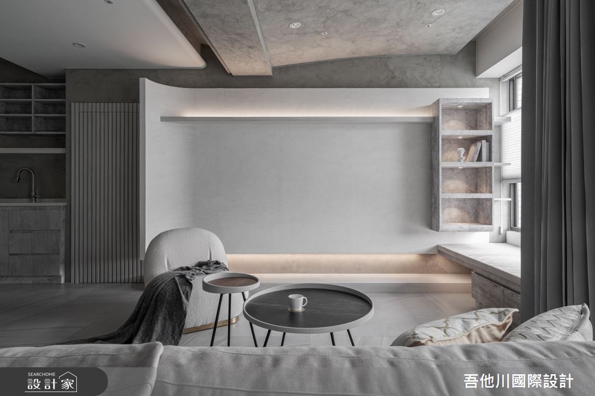 28坪新成屋(5年以下)＿混搭風客廳案例圖片＿吾他川室內設計＿吾他川_新生_新竹東區之10