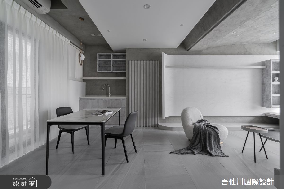 28坪新成屋(5年以下)＿混搭風客廳餐廳案例圖片＿吾他川室內設計＿吾他川_新生_新竹東區之11