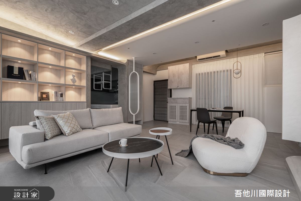 28坪新成屋(5年以下)＿混搭風客廳餐廳案例圖片＿吾他川室內設計＿吾他川_新生_新竹東區之14