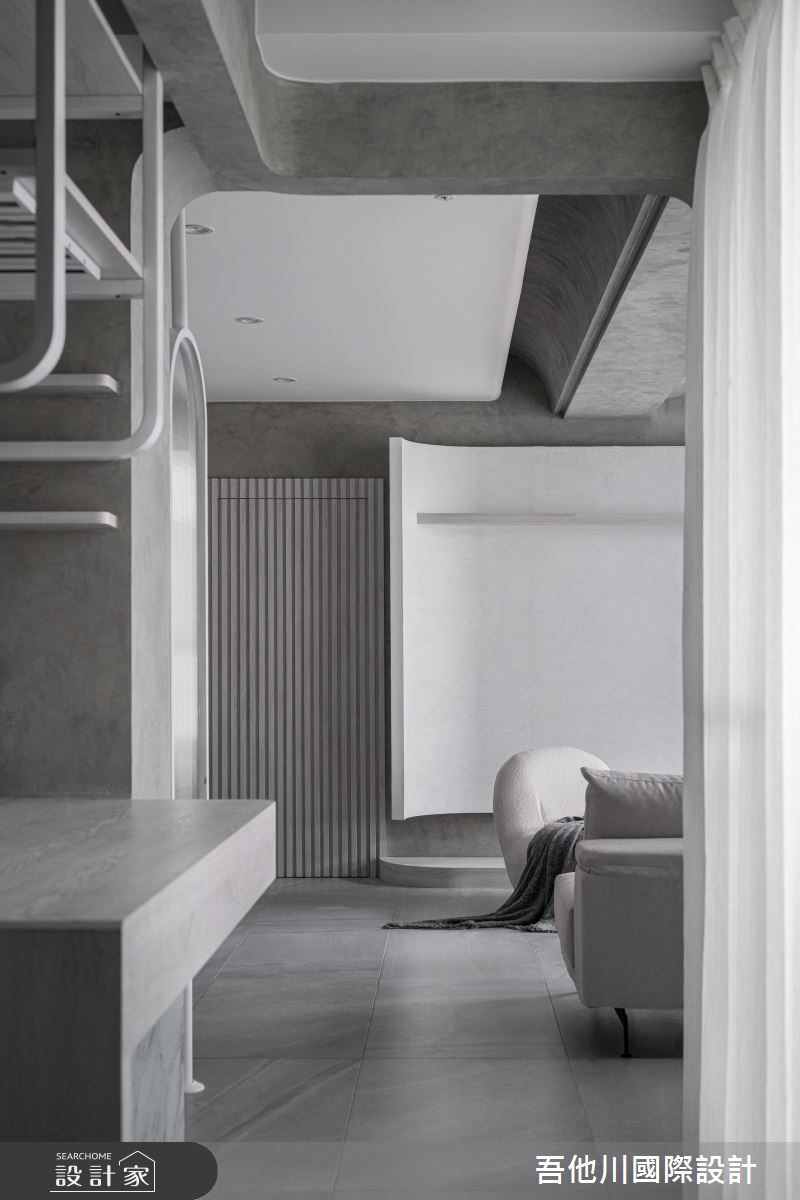 28坪新成屋(5年以下)＿混搭風走廊案例圖片＿吾他川室內設計＿吾他川_新生_新竹東區之19