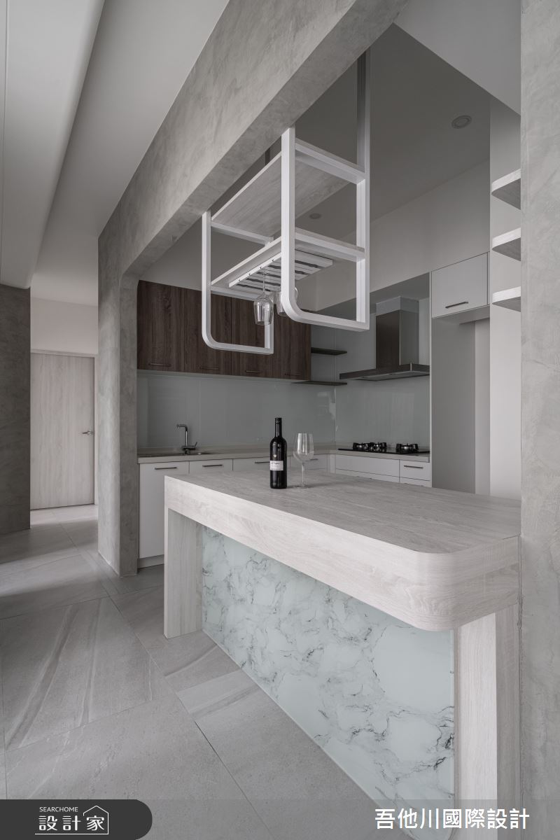 28坪新成屋(5年以下)＿混搭風廚房中島案例圖片＿吾他川室內設計＿吾他川_新生_新竹東區之21