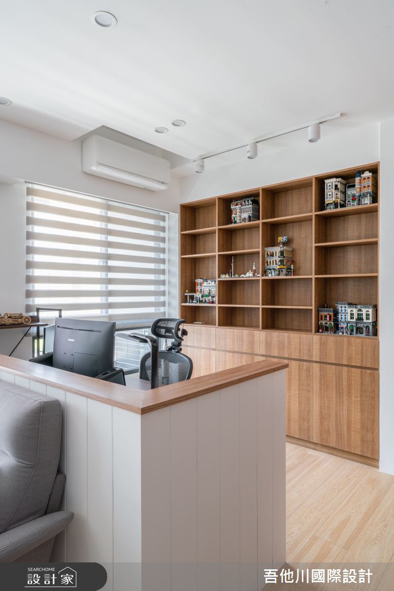 28坪新成屋(5年以下)＿混搭風書房案例圖片＿吾他川室內設計＿吾他川_品木野宅_新竹東區之14